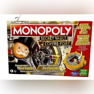 HASBRO- MONOPOLY Secret Vault Board Game- Kids Ages 8 and Up, Family Board Game